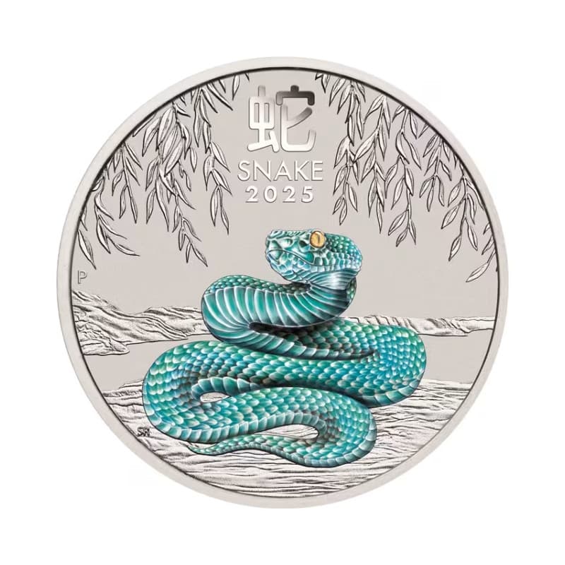 Stříbrná mince 1 Kg Lunar Series III Year of the Snake 2025 Kolorovaná
