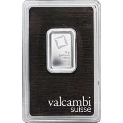 Platinový slitek 10 g Valcambi