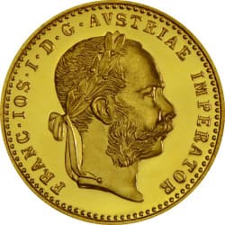 Zlatá mince 1 Dukát Františka Josefa I. 1915 Novoražba