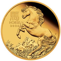 Zlatá mince 1/10 Oz Lunar Series III Year of the Horse 2026 Proof