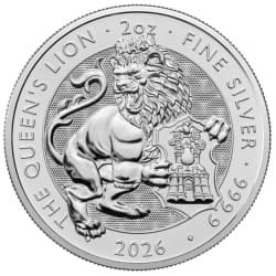 Stříbrná mince 2 Oz The Tudor Beasts Queens Lion 2026