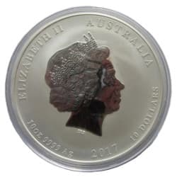 Stříbrná mince 10 Oz Lunar Series II Year of the Rooster 2017