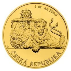 Zlatá mince 1 Oz Český Lev 2018 BK