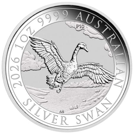 Stříbrná mince 1 Oz Australian Swan 2026 10th Anniversary