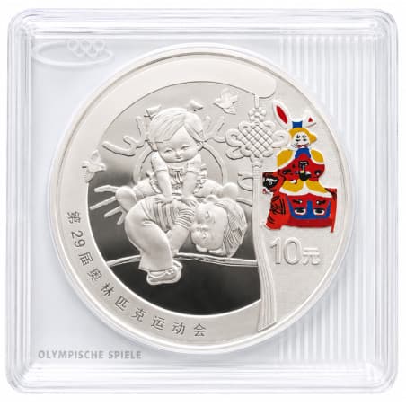 Stříbrná mince 1 Oz Olympijské hry v Pekingu 2008 - Skoky přes kozu