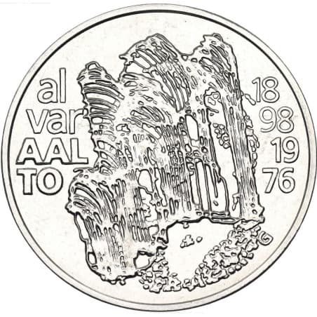 Stříbrná mince 100 Markkaa Alvar Aalto - 1998 Proof