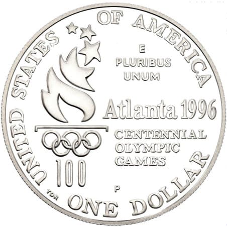 Stříbrná mince 1 Dollar Atlanta Olympics - Tennis - 1996 Proof